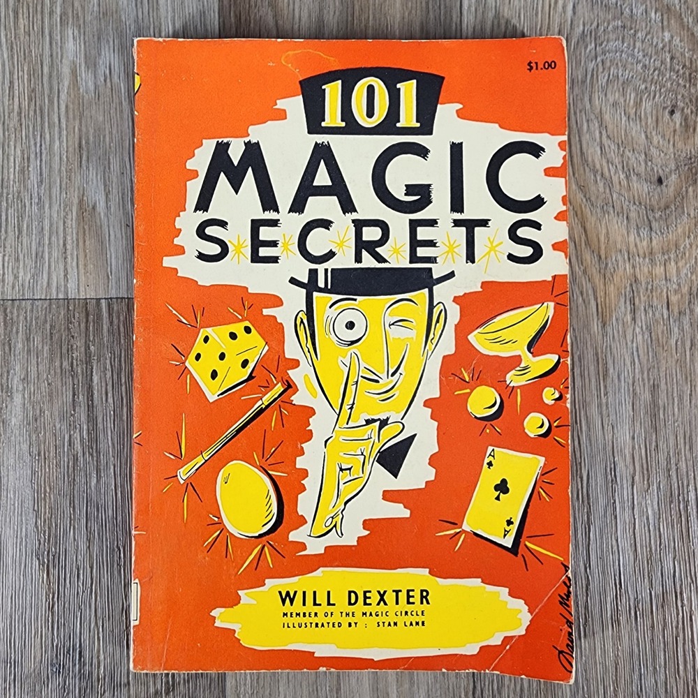 101 Magic Secrets Vintage Book‎ Will Dexter Illustrated Stan Lane 1958